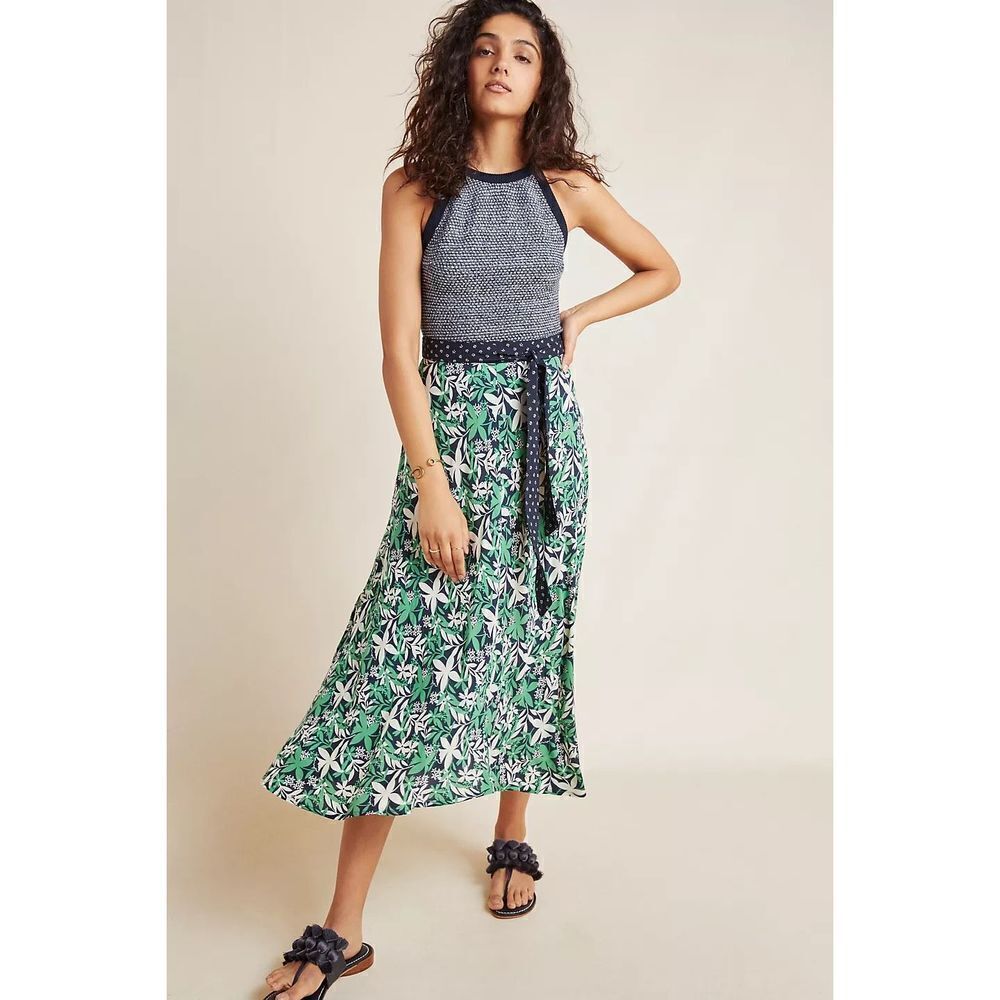 New Anthropologie x Velvet Susannah Wrap Midi Skirt Size XS - Picture 2 of 7